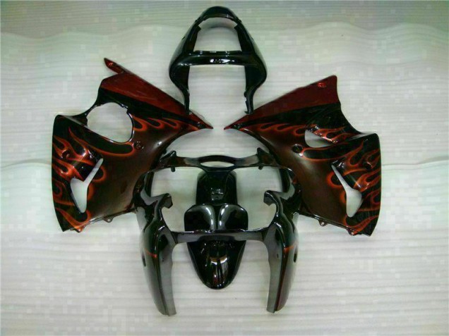 Buy 2000-2002 Black Red Flame Kawasaki ZX6R Motorcycle Fairing Kits Canada Buy 2000-2002 Black Red Flame Kawasaki ZX6R Motorcycle Fairing Kits Canada