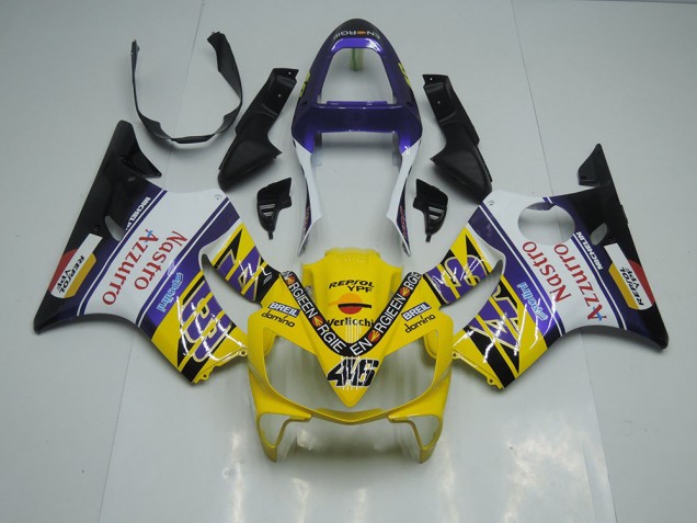 Buy 2001-2003 Yellow White Nastro Azzurro Honda CBR600 F4i Motorbike Fairing Canada Buy 2001-2003 Yellow White Nastro Azzurro Honda CBR600 F4i Motorbike Fairing Canada