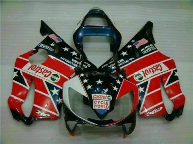 Buy 2001-2003 Red White Blue Castrol Cycle World Honda CBR600 F4i Motorcycle Fairings Kits Canada