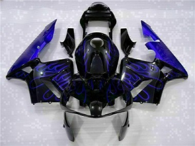 Buy 2003-2004 Black with Blue Flame Honda CBR600RR Motorcycle Fairing Kits Canada