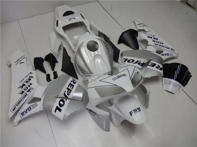 Buy 2003-2004 Silver White Black Repsol Honda CBR600RR Motorcycle Fairings Kit Canada Buy 2003-2004 Silver White Black Repsol Honda CBR600RR Motorcycle Fairings Kit Canada