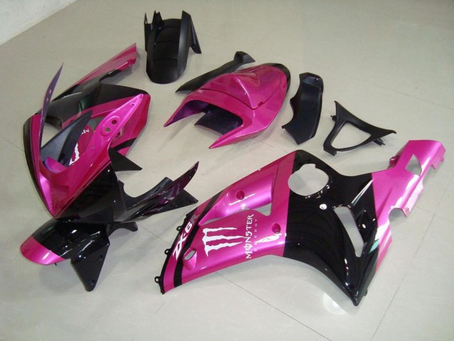 Buy 2003-2004 Pink Black Monster Kawasaki ZX6R Bike Fairing Kit Canada