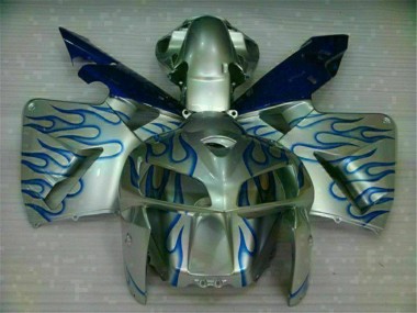 Buy 2005-2006 White Blue Flame Honda CBR600RR Motorcycle Fairing Kit Canada
