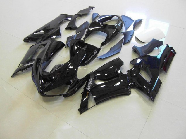 Buy 2005-2006 Glossy Black Silver Decals Kawasaki ZX6R Motorcycle Fairings Kit Canada