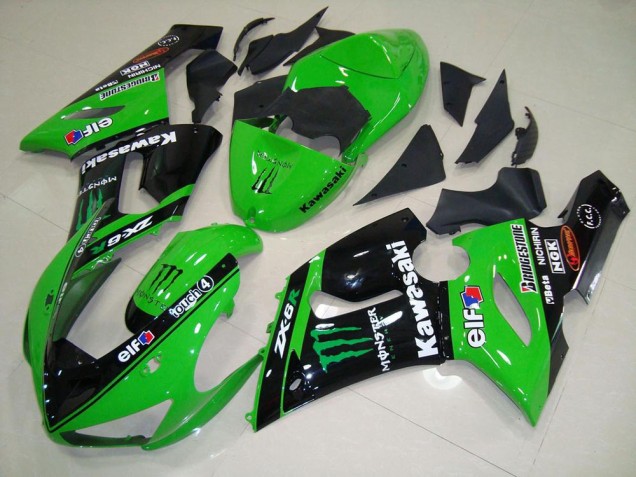 Buy 2005-2006 Green Monster Kawasaki ZX6R Motorcycle Fairing Kit Canada