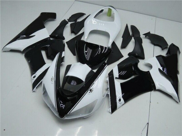 Buy 2005-2006 Black White Kawasaki ZX6R Moto Fairings Canada