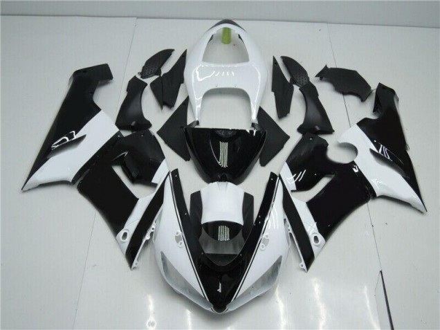 Buy 2005-2006 Black White Kawasaki ZX6R Moto Fairings Canada