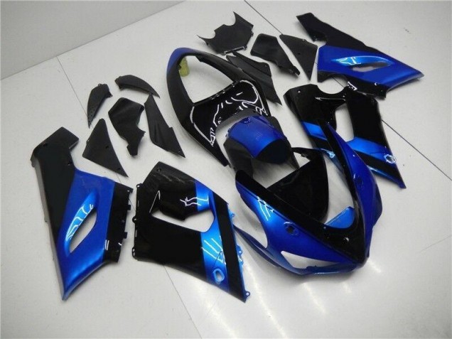 Buy 2005-2006 Blue Black Kawasaki ZX6R Motorcycle Fairing Kits Canada Buy 2005-2006 Blue Black Kawasaki ZX6R Motorcycle Fairing Kits Canada