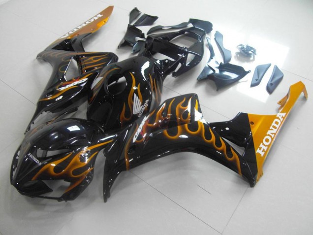 Buy 2006-2007 Gold Flame Honda CBR1000RR Motorcycle Fairings Kits Canada Buy 2006-2007 Gold Flame Honda CBR1000RR Motorcycle Fairings Kits Canada