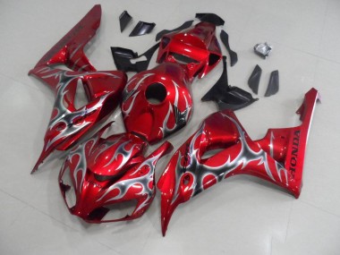 Buy 2006-2007 Red with Black Grey Flame Honda CBR1000RR Motorcycle Bodywork Canada