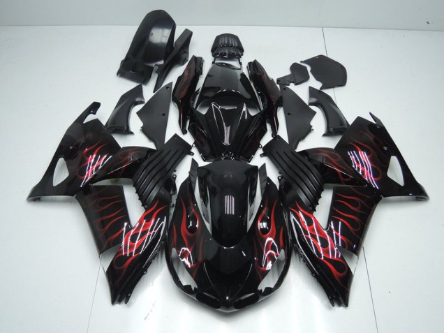 Buy 2006-2011 Red Flame Kawasaki ZX14R ZZR1400 Motorcycle Bodywork Canada