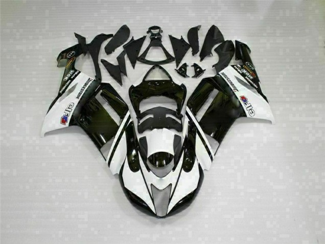 Buy 2007-2008 Black White Kawasaki ZX6R Bike Fairings Canada
