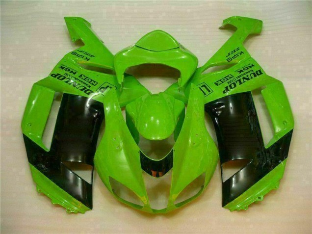 Buy 2007-2008 Green Black Dunlop Kawasaki ZX6R Motorbike Fairing Kits Canada