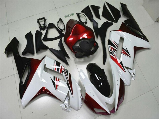Buy 2007-2008 White Black Red Kawasaki ZX6R Motorbike Fairings Canada Buy 2007-2008 White Black Red Kawasaki ZX6R Motorbike Fairings Canada