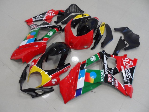 Buy 2007-2008 Red and Green Suzuki GSXR 1000 K7 Motorcycle Fairings Kits Canada