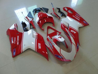 Buy 2007-2014 Red and White Air Ducati 848 1098 1198 Motorbike Fairing Canada