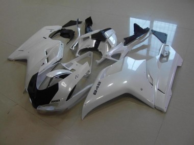 Buy 2007-2014 Pearl White Black Stripe Ducati 848 1098 1198 Motorcycle Replacement Fairings Canada