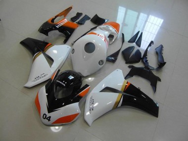Buy 2008-2011 White and Black and Orange Race Honda CBR1000RR Motorcycle Fairing Canada