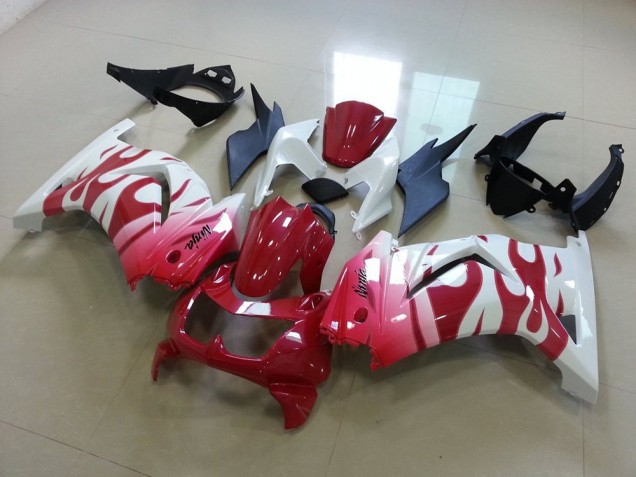 Buy 2008-2012 Pink Red Flame Kawasaki ZX250R Motorcycle Replacement Fairings Canada Buy 2008-2012 Pink Red Flame Kawasaki ZX250R Motorcycle Replacement Fairings Canada
