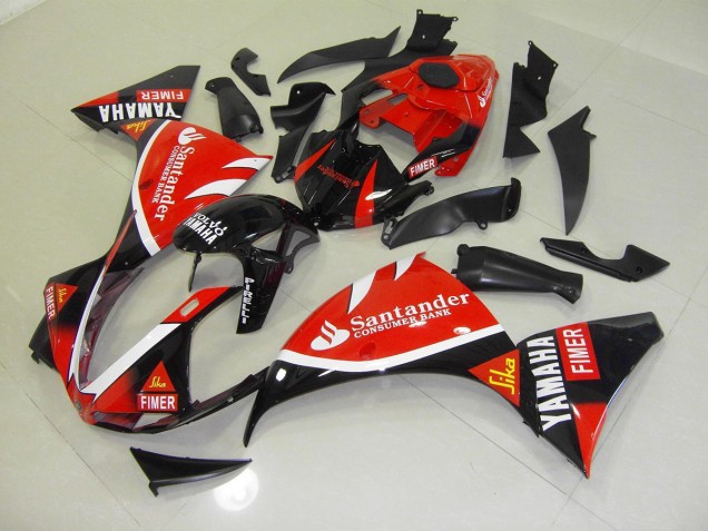 Buy 2009-2011 Red Black Santander Yamaha YZF R1 Replacement Fairings Canada