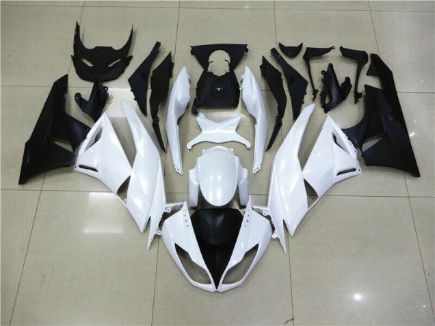 Buy 2009-2012 White Kawasaki ZX6R Motorcyle Fairings Canada