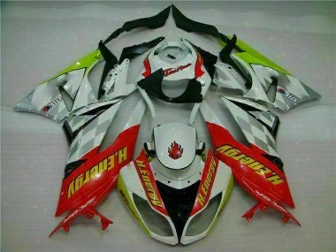 Buy 2009-2012 White Red H. Energy Kawasaki ZX6R Motorcycle Fairings Kit Canada