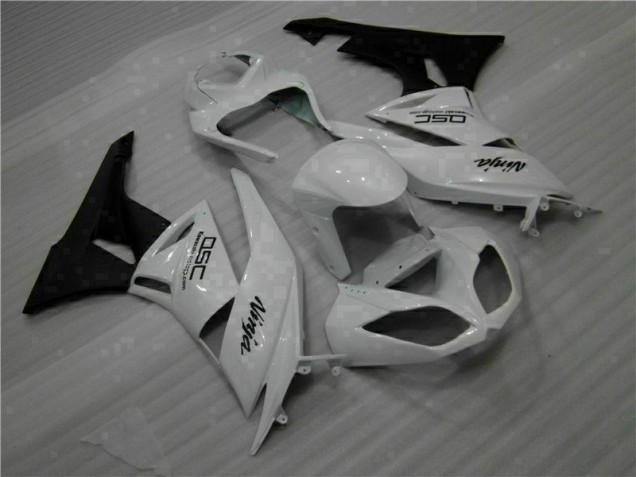 Buy 2009-2012 White Black Ninja Kawasaki ZX6R Motorbike Fairings Canada