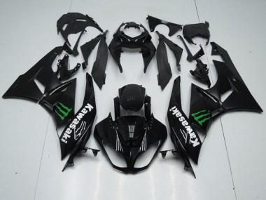 Buy 2009-2012 Black with Monster Kawasaki ZX6R Replacement Motorcycle Fairings Canada
