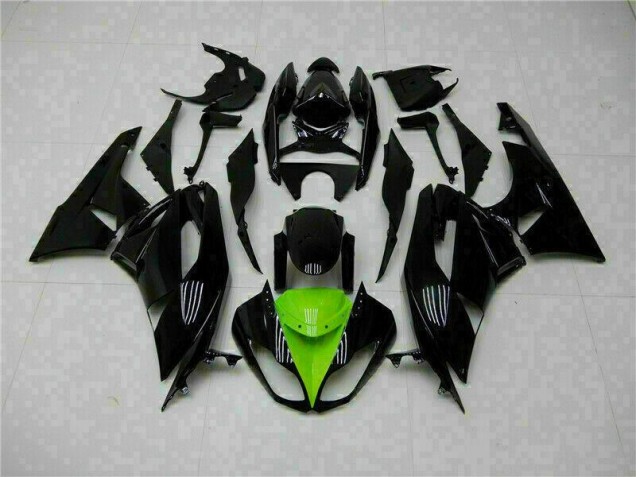 Buy 2009-2012 Black Green Kawasaki ZX6R Moto Fairings Canada
