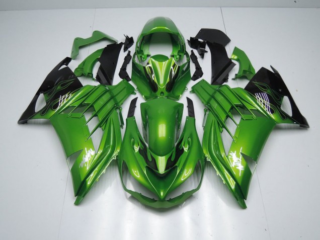 Buy 2012-2021 Green Flame Kawasaki ZX14R ZZR1400 Moto Fairings Canada Buy 2012-2021 Green Flame Kawasaki ZX14R ZZR1400 Moto Fairings Canada