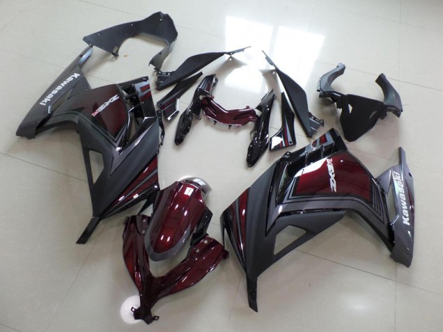 Buy 2013-2016 Dark Red and Grey Kawasaki ZX300R Motorcycle Fairings Canada