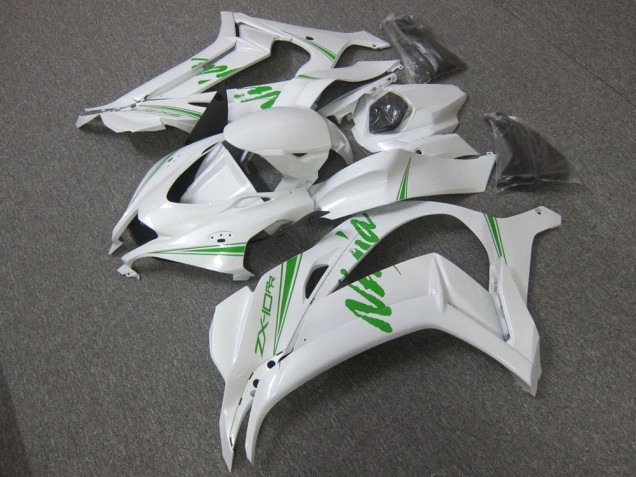 Buy 2016-2019 White Green Kawasaki ZX10R Motorcycle Fairing Canada