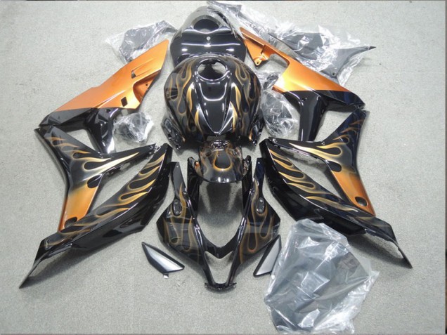 Buy 2004-2005 Black Gold Flame Honda CBR1000RR Bike Fairings Canada