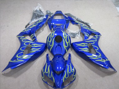 Buy 2006-2007 Blue Green Flame Honda CBR1000RR Motorcycle Fairings Canada