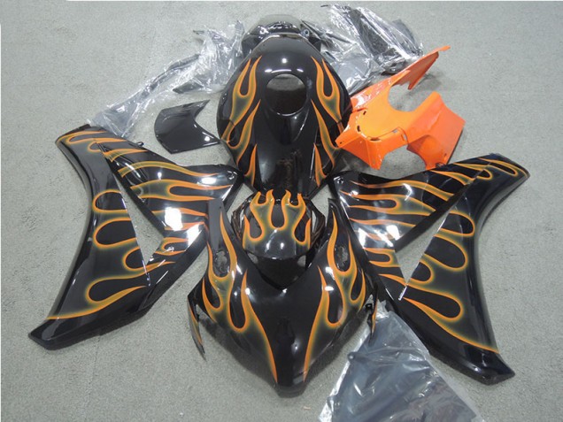 Buy 2008-2011 Black Orange Flame Honda CBR1000RR Motorcycle Fairings Kit Canada Buy 2008-2011 Black Orange Flame Honda CBR1000RR Motorcycle Fairings Kit Canada