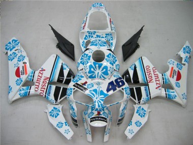 Buy 2005-2006 White Blue Nastro Azzurro 46 Honda CBR600RR Motorcycle Fairing Kit Canada