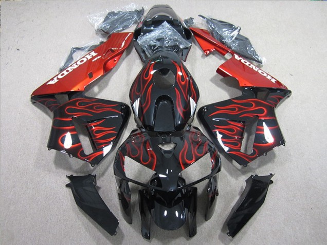 Buy 2005-2006 Black Red Flame Honda CBR600RR Motorcycle Fairings Kits Canada Buy 2005-2006 Black Red Flame Honda CBR600RR Motorcycle Fairings Kits Canada