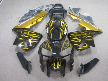 Buy 2005-2006 Black Yellow Flame Honda CBR600RR Motorcycle Fairing Kits Canada