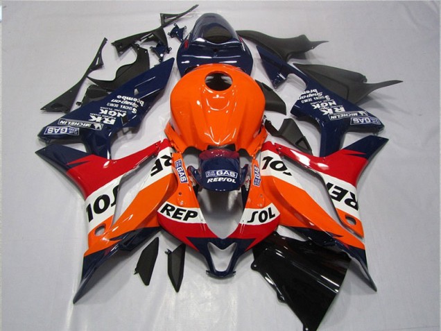 Buy 2007-2008 Orange Blue Black Repsol Honda CBR600RR Motorcycle Fairings Canada