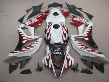 Buy 2007-2008 White Red Flame SHARK Honda CBR600RR Replacement Motorcycle Fairings Canada