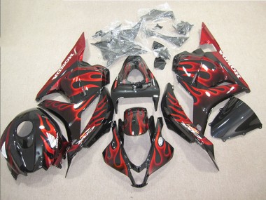 Buy 2009-2012 Black Red Flame Honda CBR600RR Bike Fairings Canada