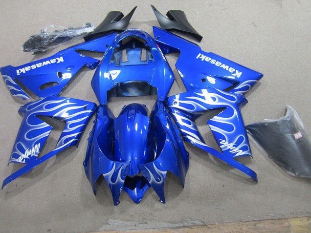 Buy 2003-2005 Blue White Flame Kawasaki ZX10R Bike Fairings Canada Buy 2003-2005 Blue White Flame Kawasaki ZX10R Bike Fairings Canada