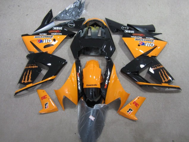 Buy 2003-2005 Black Orange 3M Monster Kawasaki ZX10R Bike Fairings Canada Buy 2003-2005 Black Orange 3M Monster Kawasaki ZX10R Bike Fairings Canada