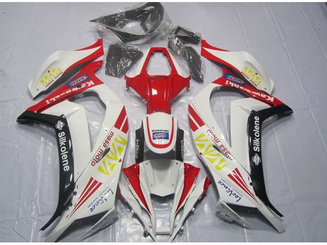 Buy 2011-2015 White Red Silkolene Kawasaki ZX10R Motorcycle Fairings Kit Canada
