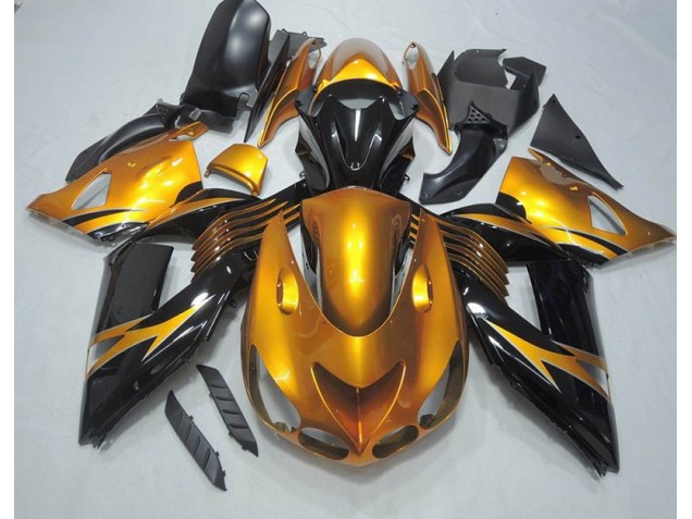 Buy 2006-2011 Black Gold Kawasaki ZX14R ZZR1400 Motorcycle Bodywork Canada