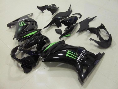 Buy 2008-2012 Black Green Monster Energy Kawasaki ZX250R Motorcycle Fairings Kit Canada