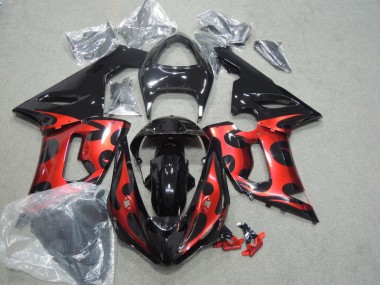 Buy 2005-2006 Black Red Kawasaki ZX6R Motorcycle Fairings Canada