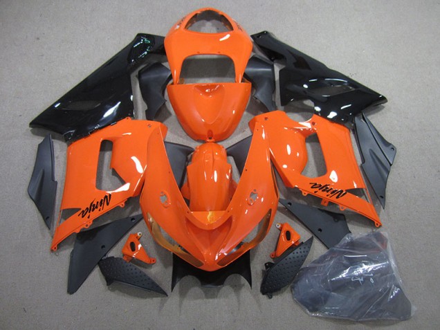 Buy 2005-2006 Orange Black Ninja Kawasaki ZX6R Bike Fairing Canada