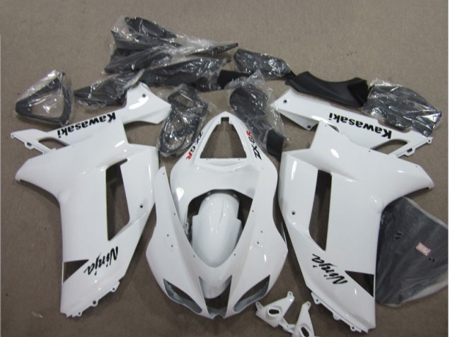 Buy 2007-2008 White Kawasaki ZX6R Bike Fairings Canada Buy 2007-2008 White Kawasaki ZX6R Bike Fairings Canada