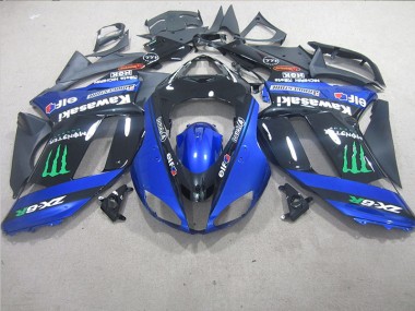 Buy 2007-2008 Black Blue Monster Kawasaki ZX6R Motorcycle Replacement Fairings Canada